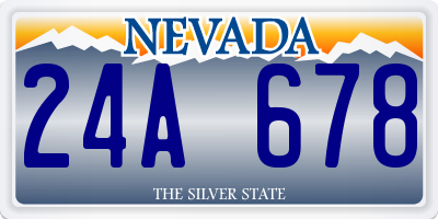 NV license plate 24A678