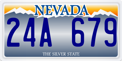 NV license plate 24A679