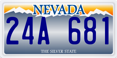 NV license plate 24A681