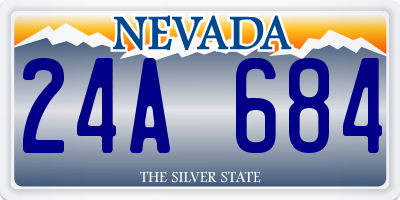 NV license plate 24A684