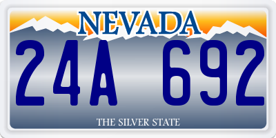 NV license plate 24A692