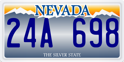 NV license plate 24A698