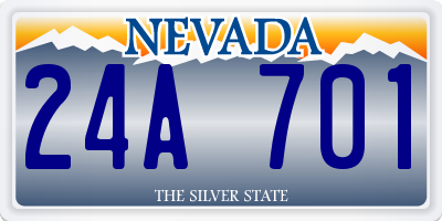 NV license plate 24A701