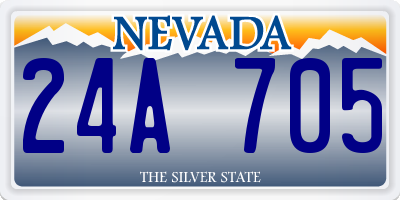 NV license plate 24A705