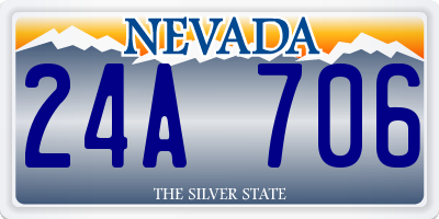 NV license plate 24A706