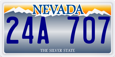 NV license plate 24A707