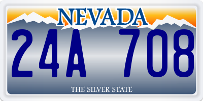 NV license plate 24A708