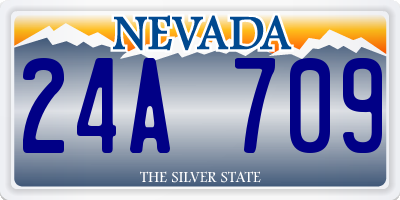 NV license plate 24A709