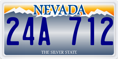 NV license plate 24A712