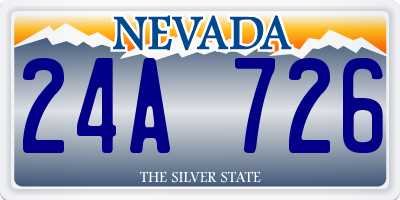 NV license plate 24A726