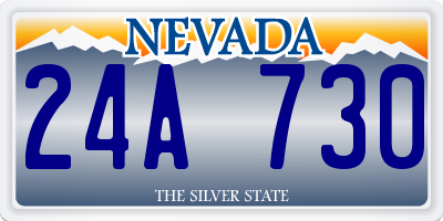 NV license plate 24A730