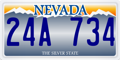 NV license plate 24A734