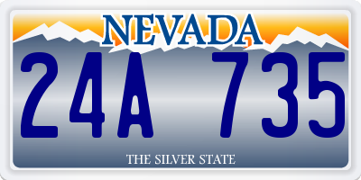 NV license plate 24A735