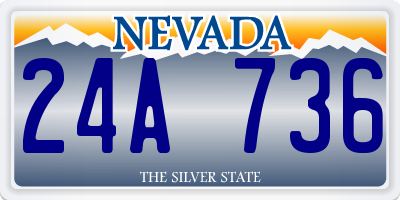 NV license plate 24A736