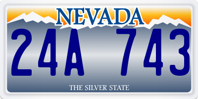 NV license plate 24A743