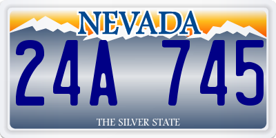NV license plate 24A745