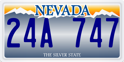 NV license plate 24A747