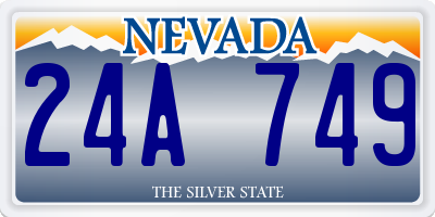 NV license plate 24A749