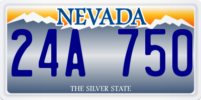 NV license plate 24A750