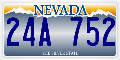 NV license plate 24A752