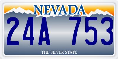 NV license plate 24A753