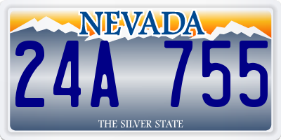 NV license plate 24A755