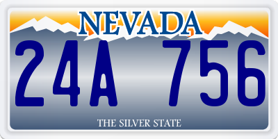 NV license plate 24A756
