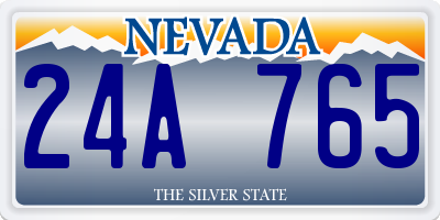 NV license plate 24A765
