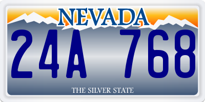 NV license plate 24A768