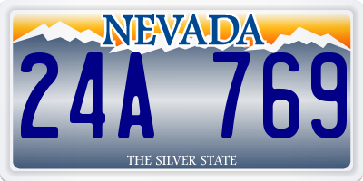 NV license plate 24A769