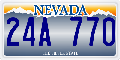 NV license plate 24A770