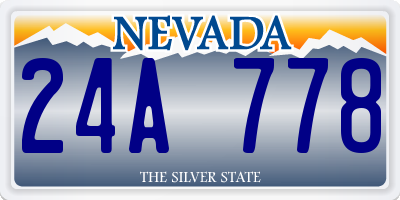 NV license plate 24A778