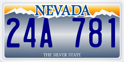 NV license plate 24A781