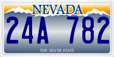 NV license plate 24A782