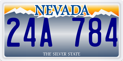 NV license plate 24A784
