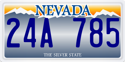 NV license plate 24A785