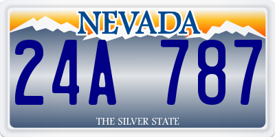 NV license plate 24A787