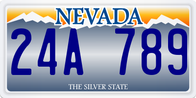 NV license plate 24A789