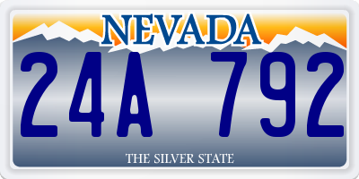 NV license plate 24A792