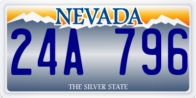 NV license plate 24A796