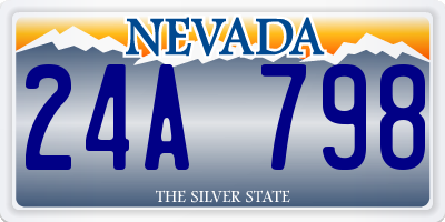 NV license plate 24A798