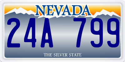 NV license plate 24A799