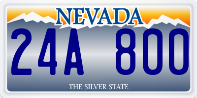 NV license plate 24A800