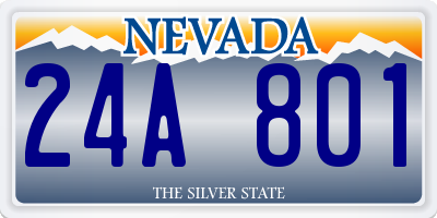 NV license plate 24A801