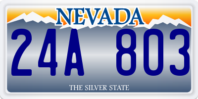 NV license plate 24A803