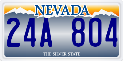 NV license plate 24A804