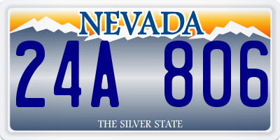 NV license plate 24A806