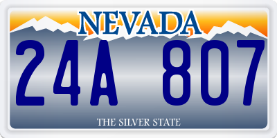 NV license plate 24A807