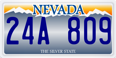 NV license plate 24A809