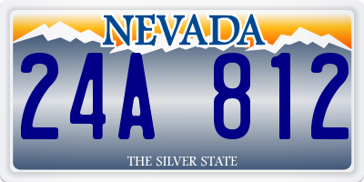 NV license plate 24A812